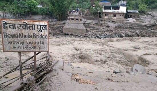 हेवाखोलामा पुनः यातायात अवरुद्ध