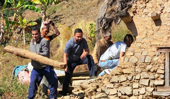 पौडेलको नेतृत्वमा जाजरकोटमा १०० अस्थायी आवास निर्माण सम्पन्न